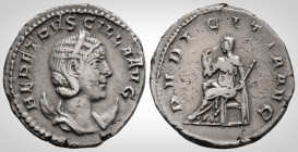 Roman Imperial
HERENNIA ETRUSCILLA (249-251 AD). Rome
Antoninianus Silver (21.8 mm 4.5 g)
Obv: HER ETRVSCILLA AVG, draped, diademed bust right on cres...