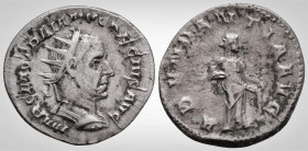 Roman Imperial
TRAJAN DECIUS (249-251 AD). Rome
Antoninianus Silver (22.2 mm 3.7 g)
Obv: IMP C M Q TRAIANVS DECIVS AVG, radiate and draped bust right....