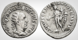 Roman Imperial
TRAJAN DECIUS (249-251 AD). Rome
Antoninianus Silver (21.9 mm 4 g)
Obv: IMP C M Q TRAIANVS DECIVS AVG, radiate and draped bust right.
R...