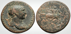 Roman Imperial
TRAJAN (98-117 AD). Rome. Struck AD 103-111. 
AE Bronze (26.4 mm 9.9 g )
Obv: IMP CAES NERVAE TRAIANO AVG GER DAC P M TR P COS V PP, la...