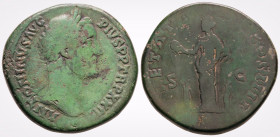 Roman Imperial
ANTONINUS PIUS (138-161 AD). 
Sestertius AE Bronze ()
Obv: ANTONINVS AVG PIVS PP TRP XXIII, Laureate head right.
Rev: PIETATI AVG COS I...