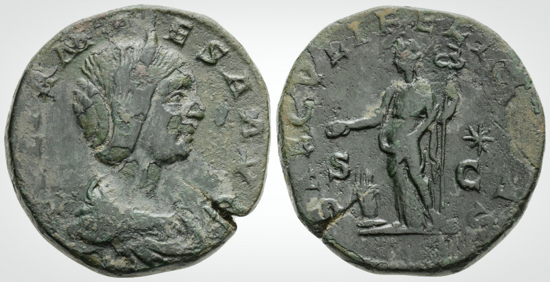 Roman Imperial
JULIA MAESA, Sestertius struck under of Elagabalus, Rome, ca. AD ...
