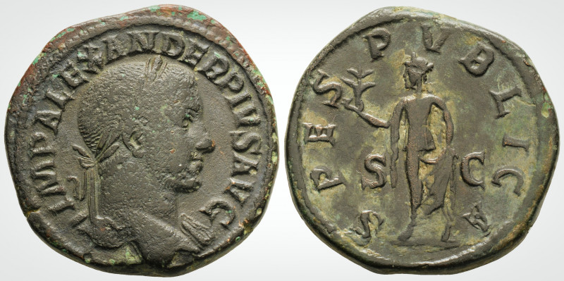 Roman Imperial
SEVERUS ALEXANDER (222-235 AD) . 
Sestertius, Orichalcum (32.1 mm...