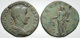 Roman Imperial
GORDIAN III (238-244 AD). Rome, Struck 240-241 AD. 
Sestertius, Orichalcum, (29.5 mm 17.2 g)
Obv: IMP GORDIANVS PIVS FEL AVG Laureate, ...