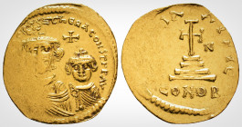 Byzantine
Heraclius and Heraclius Constantine,( 613-641 AD ) Solidus (20.9 mm 4.38 g) 613-616, Constantinople, 5th officina.
Obv: [dd NN hERACLIЧ] S E...
