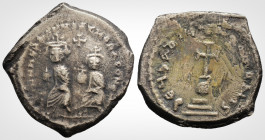 Byzantine
Heraclius, with Heraclius Constantine ( 610-641 AD ) Constantinople
Hexagram (25.4mm 6.1 g) 
Obv : dN dN ҺЄRACLIЧS ЄT ҺЄRA CON Heraclius and...