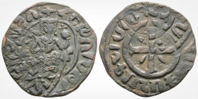 Medieval World
ARMENIA. Hetoum I (1226-1270). 
Sis Tank AE (30.2 mm 8.4 g)
Obv: King seated facing on lion's throne, with globus cruciger and sceptre....