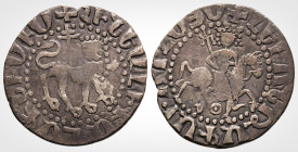 Medieval World
ARMENIA, Cilician Armenia. Royal. Levon II, (1270-1289 AD). 
Tram Silver (20.9 mm 2.4 g)
Obv: King right on horseback; holding scepter,...
