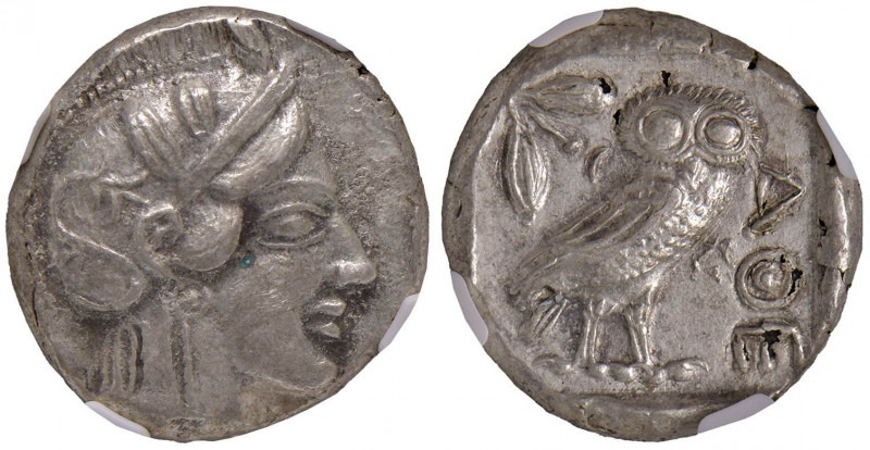 ATTICA Atene Tetradramma (440-404 a.C) Testa elmata di Atena a d. - Civetta - HG...