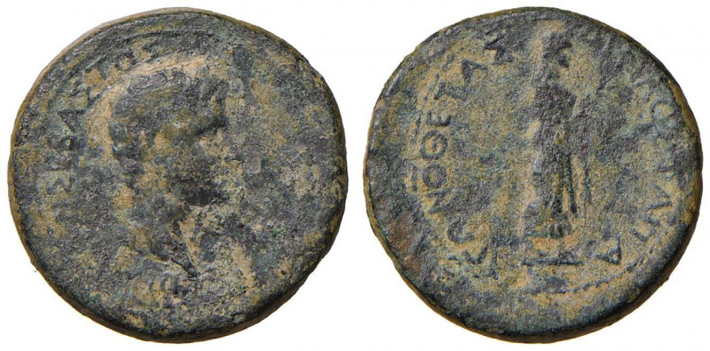 Augusto (27 a.C.-14 d.C.) AE Hierapolis - Testa a d. - R/ Apollo stante - RPC 29...