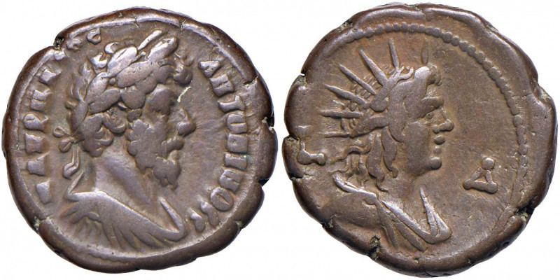 Marco Aurelio (161-180) Tetradramma Alessandria in Egitto L  - Kampmann 37. 183...