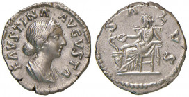 Faustina II (moglie di Marco Aurelio) Denario - Testa a d. - R/ La Salute seduta a s. - RIC 714 AG (g 3,11)
BB+