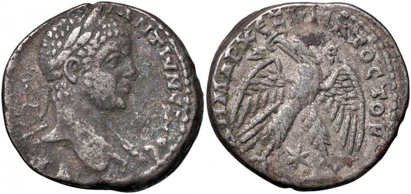 Elagabalo (218-222) Tetradracma (Antiochia) - Testa laureata a d. - R/ Aquila st...
