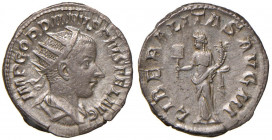 Gordiano III (238-244) Antoniniano - Busto radiato a d. - R/ La Liberalità stante a d. - RIC 67 AG (g 4,79)
SPL