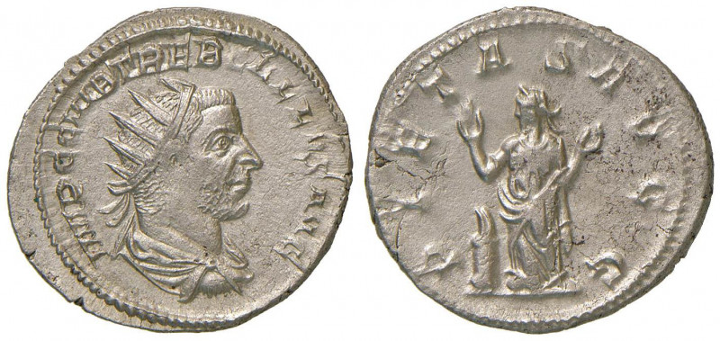 Treboniano Gallo (251-253) Antoniniano - Busto radiato a d. - R/ La Pietà stante...