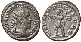 Treboniano Gallo (251-253) Antoniniano (Antiochia) Busto radiato a d. - R/ Marte andante a s. - RIC 79 MI (g 4,69) 
SPL+