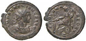 Aureliano (270-275) Antoniniano (Siscia) Busto radiato a d. - R/ La Fortuna seduta a s. - RIC 220 MI (3,54)
BB+