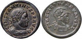 Costantino I (311-337) Follis (Treviri) Busto laureato a d. - R/ Busto elamto a s. - AE (g 4,47)
SPL