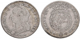Carlo Emanuele III (1730-1773) Quarto di scudo 1756 - Nomisma 178 AG (g 8,58)
MB+