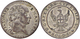 Vittorio Emanuele I (1814-1821) 2,6 Soldi 1814 - Nomisma 502 MI
qFDC