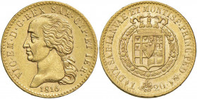 Vittorio Emanuele I (1814-1821) 20 Lire 1816 - Nomisma 20 Lire 1816 - Nomisma 508 AU RR
BB