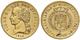 Vittorio Emanuele I (1814-1821) 20 Lire 1818 - Nomisma 510 AU R Minimi graffietti al D/ e modesti depositi al R/
BB