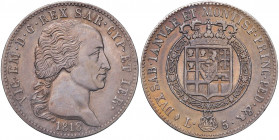 Vittorio Emanuele I (1814-1821) 5 Lire 1818 - Nomisma 517 AG R Bordo completamente rifatto. Interamente lucidata
BB