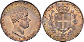 Carlo Alberto (1831-1849) 5 Lire 1849 G - Nomisma 704 AG
SPL