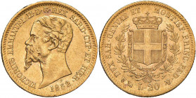 Vittorio Emanuele II (1849-1861) 20 Lire 1852 T - Nomisma 746 AU
BB