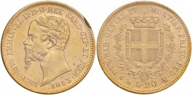 Vittorio Emanuele II (1849-1861) 20 Lire 1853 G - Nomisma 747 AU Sigillata BB+/qSPL “bei fondi lucenti” da Giovanni Gaudenzi
BB+/qSPL