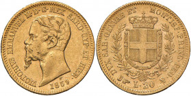 Vittorio Emanuele II (1849-1861) 20 Lire 1859 T - Nomisma 759 AU 
BB