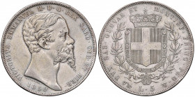 Vittorio Emanuele II (1849-1861) 5 Lire 1850 G - Nomisma 771 AG R Colpi al bordo
qBB