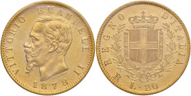 Vittorio Emanuele II (1861-1878) 20 Lire 1878 R - Nomisma 868 AU Sigillato qFDC “fondi lucenti” da Giovanni Gaudenzi
qFDC