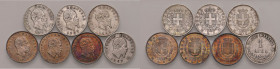 Vittorio Emanuele II (1861-1878) Lotto di 7 pezzi da 1 lira AG come da foto. Da esaminare
BB-FDC