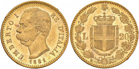 Umberto I (1878-1900) 20 Lire 1881 - Nomisma 980 AU
qFDC