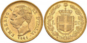 Umberto I (1878-1900) 20 Lire 1881 - Nomisma 980 AU
qFDC