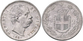 Umberto I (1878-1900) 2 Lire 1887 - Nomisma 1000 AG
qSPL