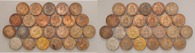 Umberto I (1878-1900) Lotto di 24 pezzi da 2 lire AG come da foto. Da esaminare
SPL-FDC