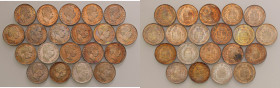 Umberto I (1878-1900) Lotto di 20 pezzi da 1 lira AG come da foto. Da esaminare
SPL-FDC