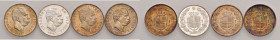 Umberto I (1878-1900) Lira 1886, 1887, 1899 e 1900 - AG Lotto di quattro monete come da foto. Da esaminare
SPL-FDC