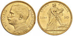 Vittorio Emanuele III (1900-1946) 50 Lire 1912 - Nomisma 1063 AU R Minimi graffietti da contatto 
SPL