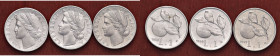REPUBBLICA ITALIANA (1946-) Lira 1948, 1949 e 1950 - IT Lotto di tre monete come da foto
SPL-qFDC