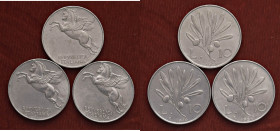REPUBBLICA ITALIANA (1946-) 10 Lire 1948, 1949 e 1950 - IT Lotto di tre monete come da foto
SPL
