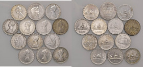REPUBBLICA ITALIANA (1946-) Lotto di dodici pezzi di 500 lire in argento e uno di 1.000 lire come da foto
BB-FDC