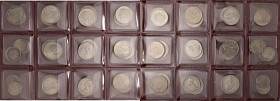 REPUBBLICA ITALIANA (1946-) Lotto di 18 pezzi da 500 Lire tipo Caravelle e Dante, 2 Franchi Svizzeri 1965, 25 scellini 1968, 6 monete da 5 lire tipo A...