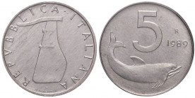 REPUBBLICA ITALIANA (1946-) 5 Lire 1989 timone rovesciato - Nomisma 353 IT Sigillata FDC F. Cavaliere
FDC