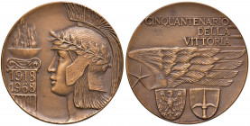 REPUBBLICA ITALIANA (1946-) Medaglia 1968 Cinquantenario della Vittoria - Opus: Lizzi - AE (g 54,12 - Ø 50 mm) Piccole macchia al R/
FDC