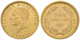 TURCHIA 50 Kurush 1923 A. 32 (1955) - Fr. 206 AU (g 3,62) Graffietti al R/
SPL