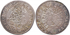 UNGHERIA Leopoldo I (1657-1705) 15 Kreuzer 1690 - AG (g 6,35)
BB+