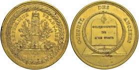 MEDAGLIE DELLA RIVOLUZIONE FRANCESE E DI ETA’ NAPOLEONICA Medaglia A. VI CONSEIL DES ANCIENS - MD (g 44,69 - 50 mm)
SPL